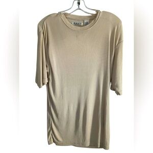 Pavo By Lastrada Men’s Beige Short Sleeve Shirt Size Large Office Preppy